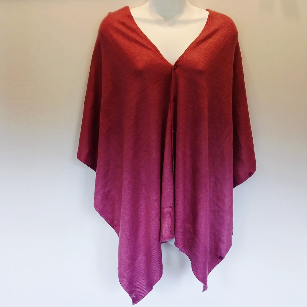 Super Soft Burgundy Scarf Shawl Shrug Wrap Poncho Cardigan Button Up One Size